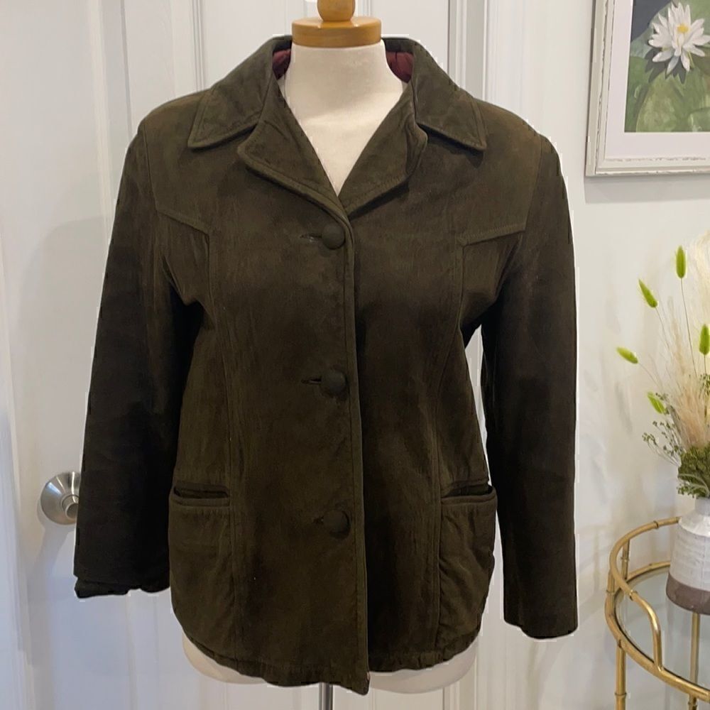 1970s Vintage Brown Suede Jacket - Size Small
